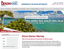 Tablet Screenshot of dixonhomes-mackay.com.au